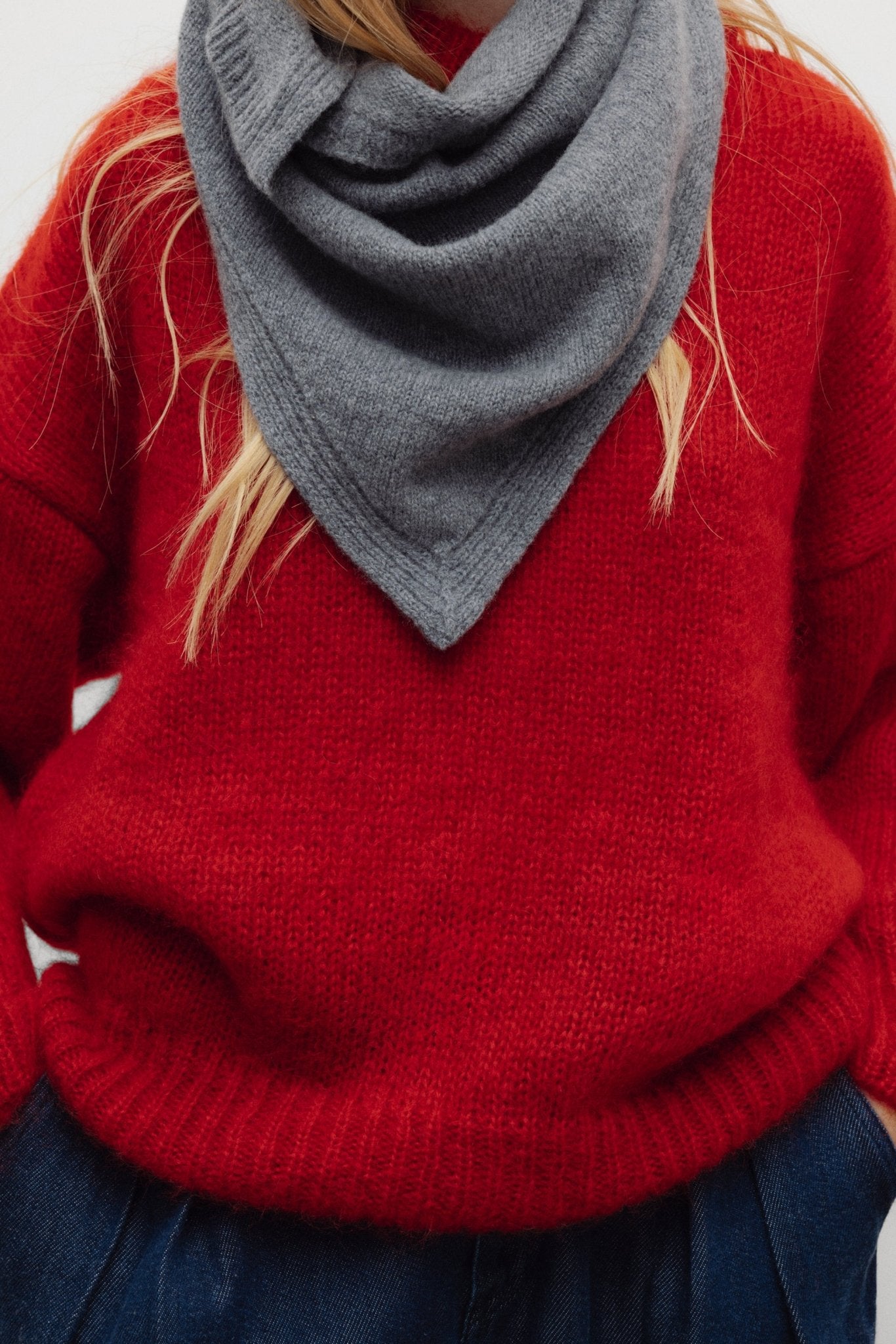 The New Society Cozy Jumper maglione mohair rosso
