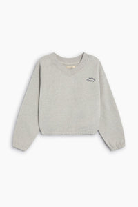 The New Society Mochi felpa cotone grigio Light Grey Melange