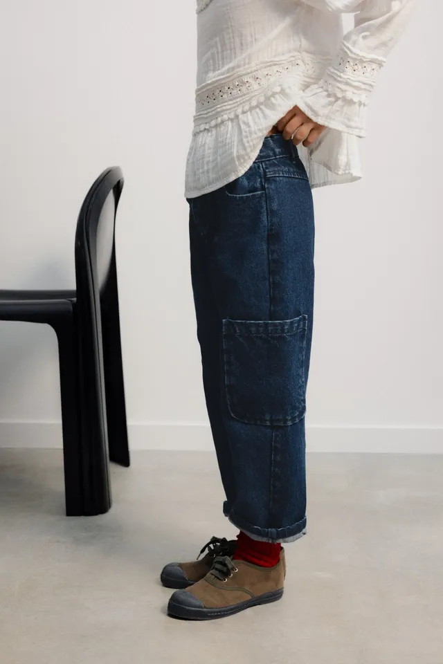 The New Society TNS Denim Pockets jeans donna baggy cotone