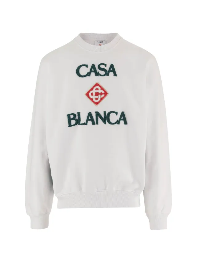 Casablanca M-PF26-JTP-293-03 felpa white uomo