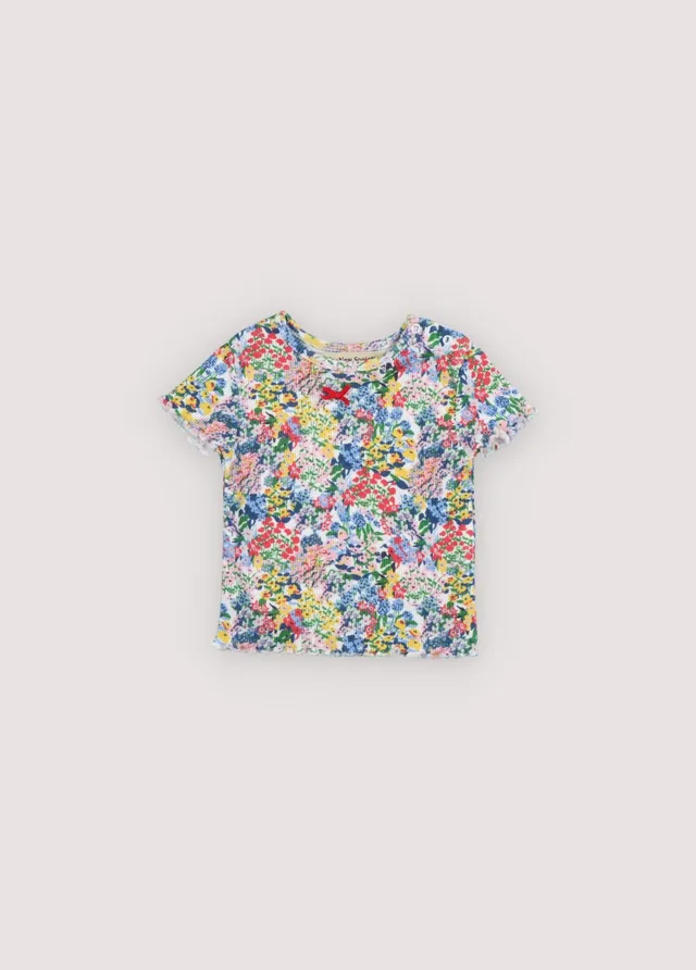 The New Society TNS Rib Baby Tee Verbena maglietta 6 mesi floreale
