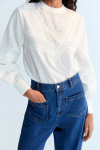 THE NEW SOCIETY Ines Denim jeans donna blu medio cotone