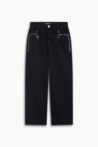 The New Society TNS Denim Teen Studded pantaloni borchie cotone