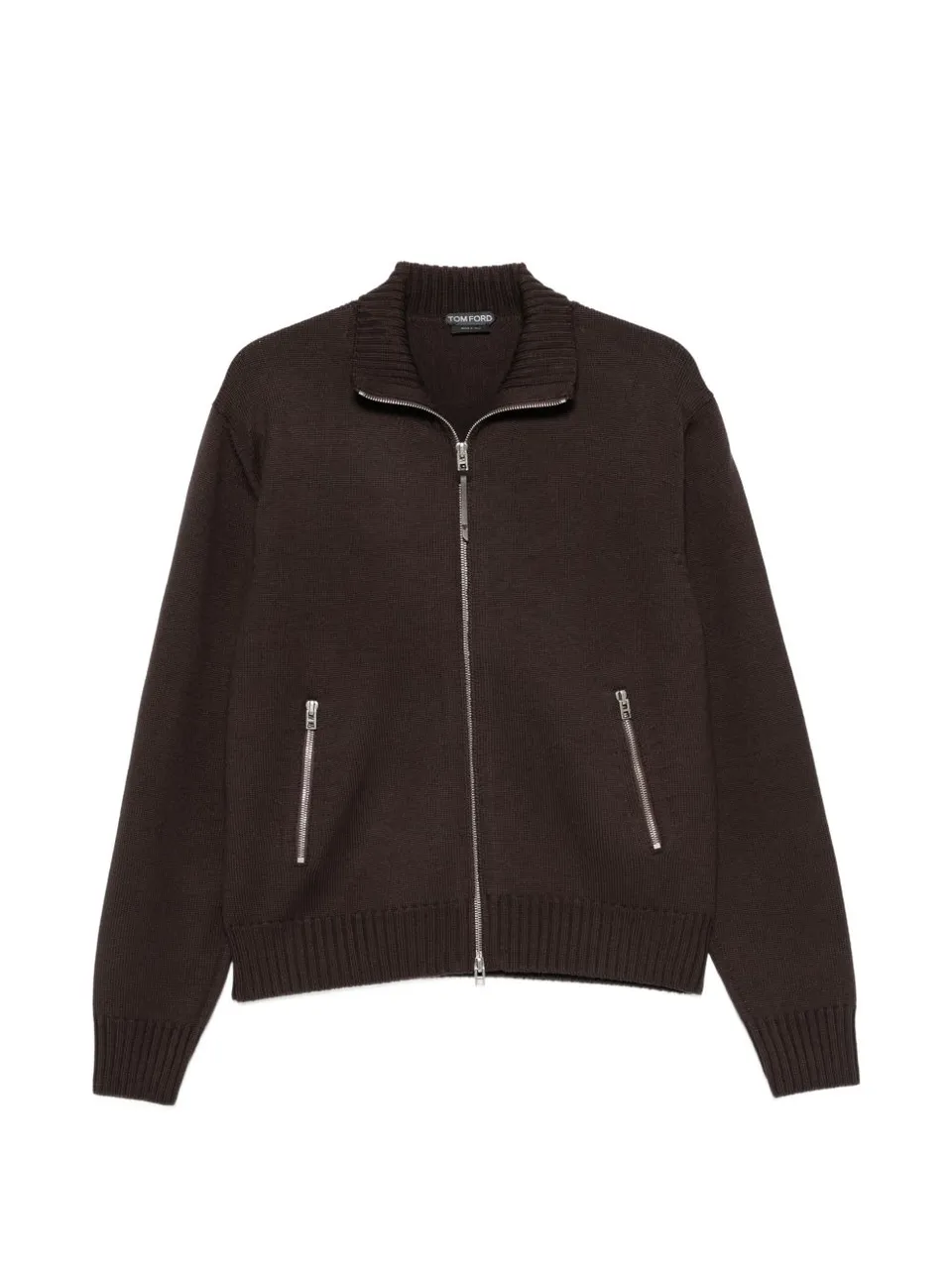 Tom Ford KZL027 maglia uomo marrone cioccolato