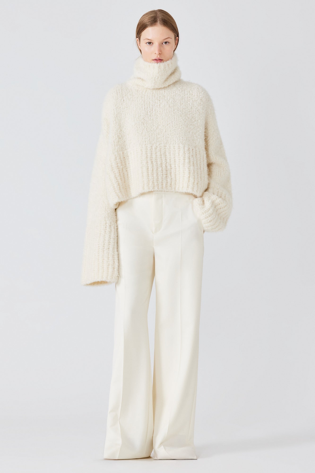 Sa Su Phi Teddy maglione collo alto avorio