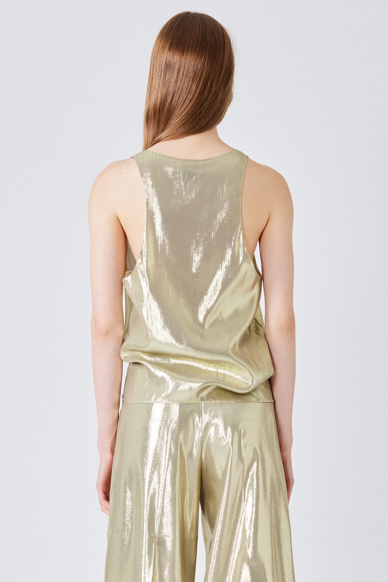 Sa Su Phi canotta lurex oro