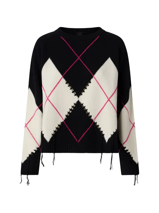 Pinko 107377 A3JEZBF maglia nero bianco fuxia