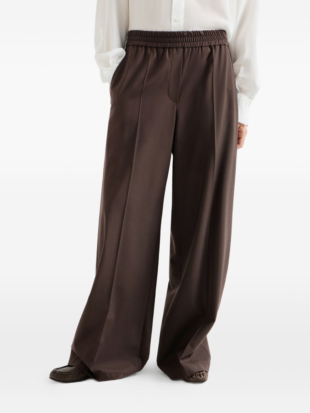 Brunello Cucinelli M0W07P9002 pantaloni caffe donna