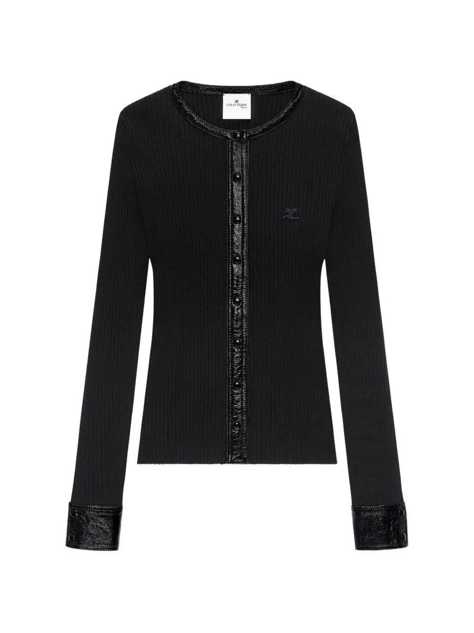 Courreges 326MGI056FI0001 cardigan nero donna
