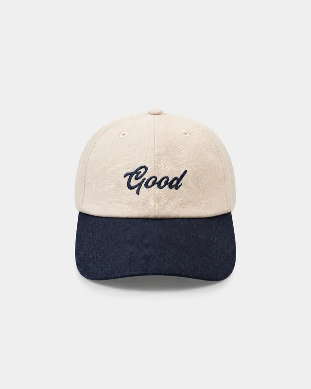GOODPEOPLE Five-Panel cappellino cotone off white navy