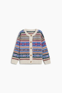 The New Society Caia Cardigan lana jacquard multicolore