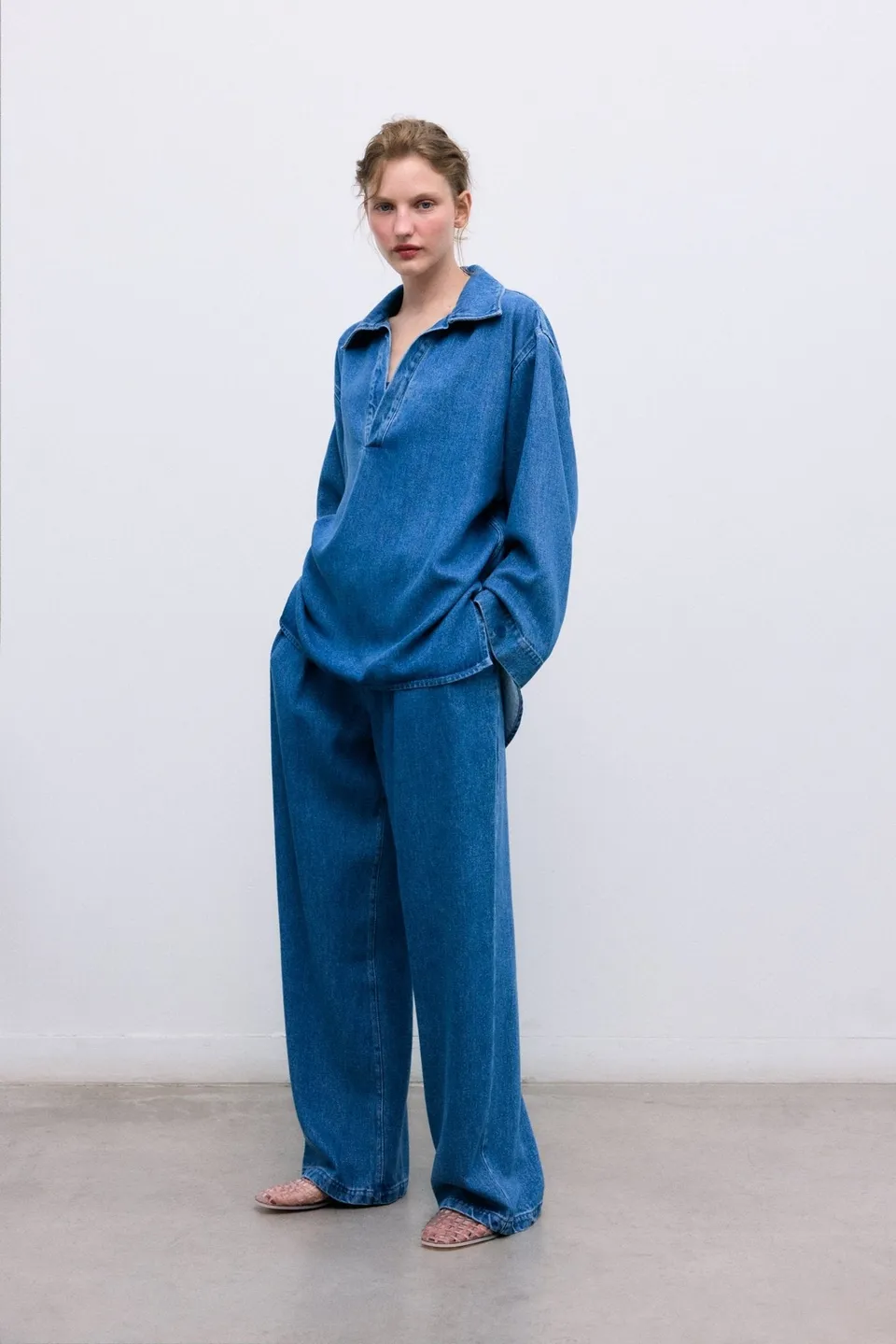 The New Society TNS Tencel pantalone donna denim medio