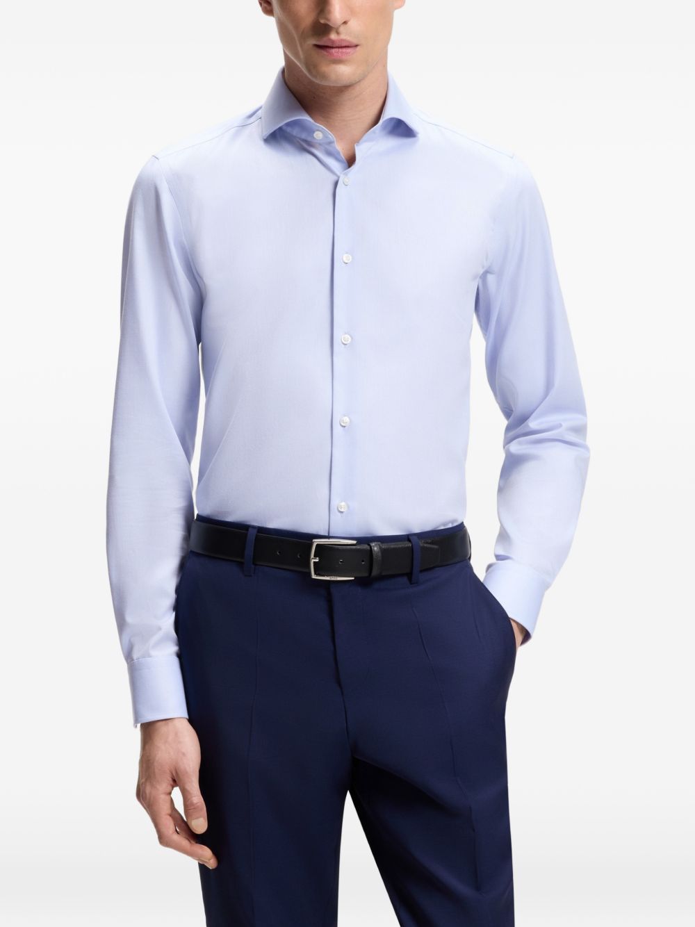Boss 50567316 camicia azzurra collo uomo