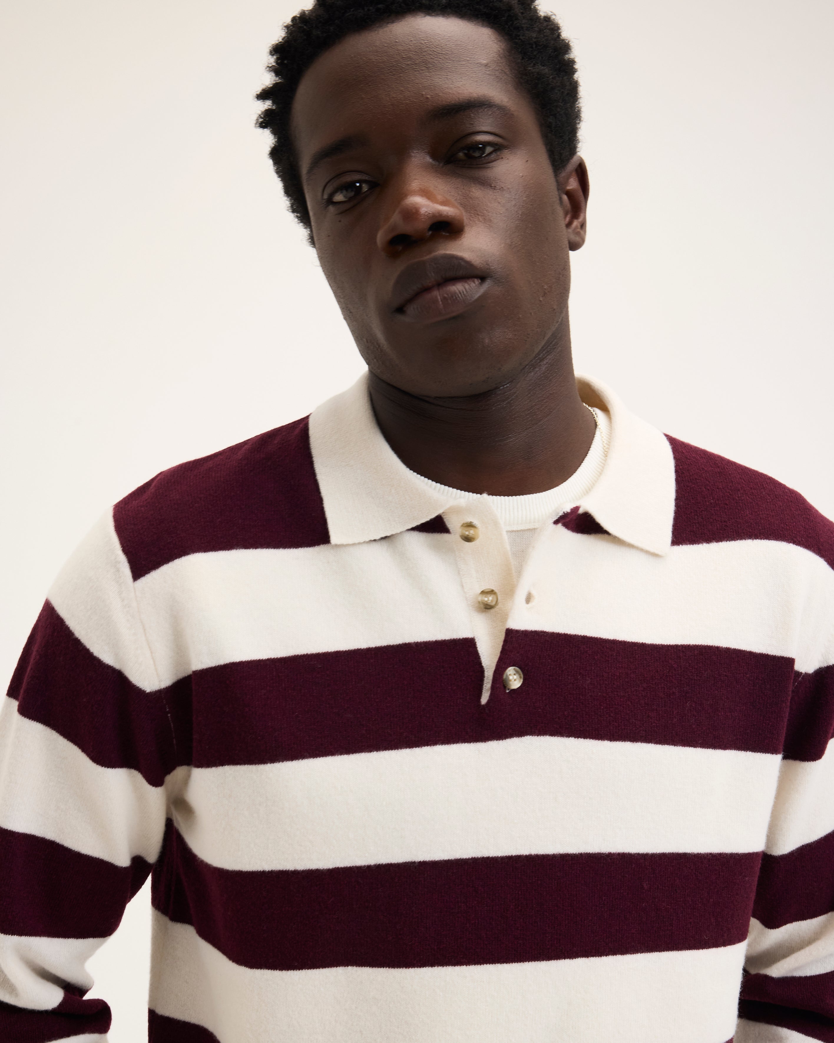 Goodpeople Ken polo in maglia lana bordeaux