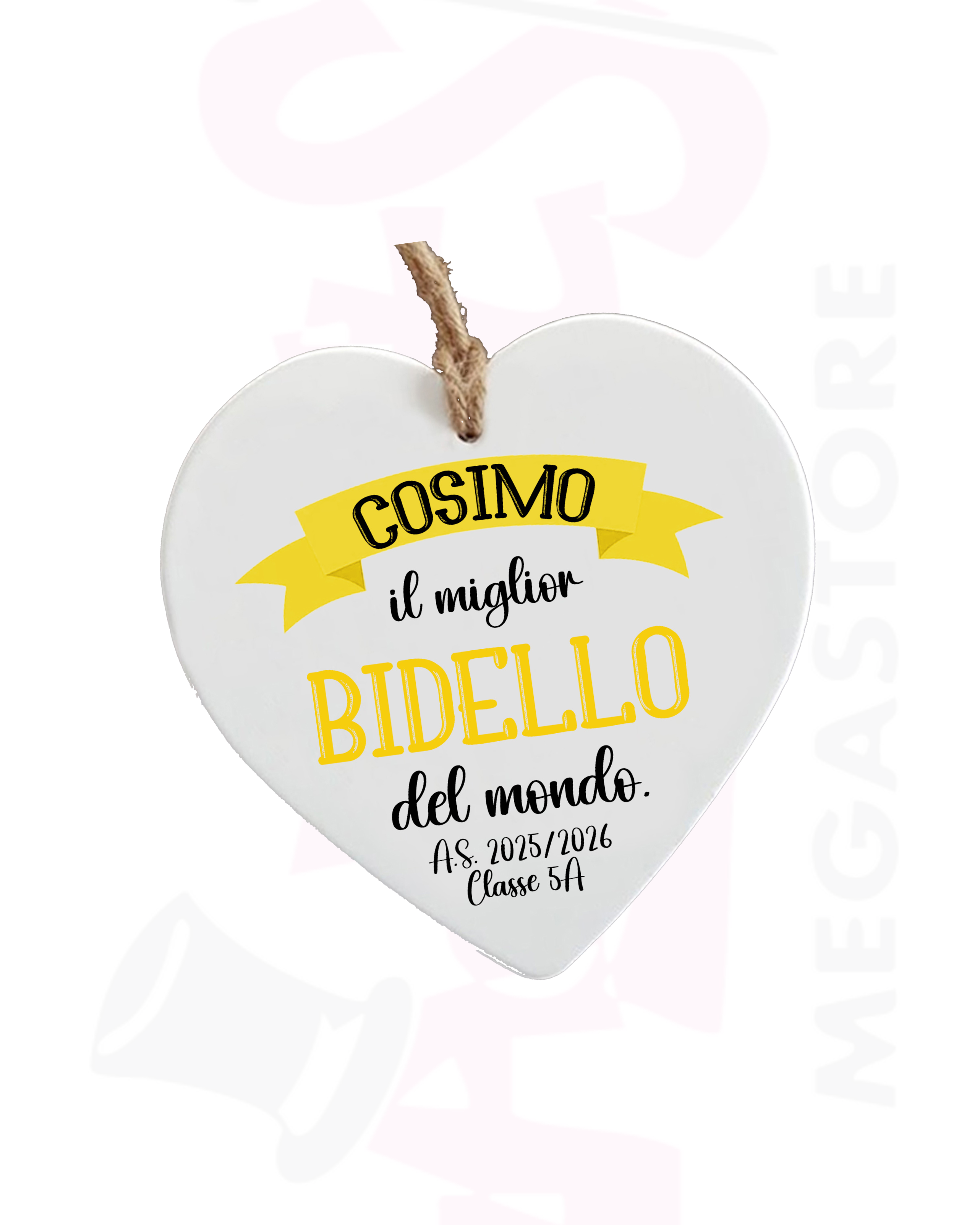 Mr. Gadgets Cuore ceramica regalo maestra personalizzato