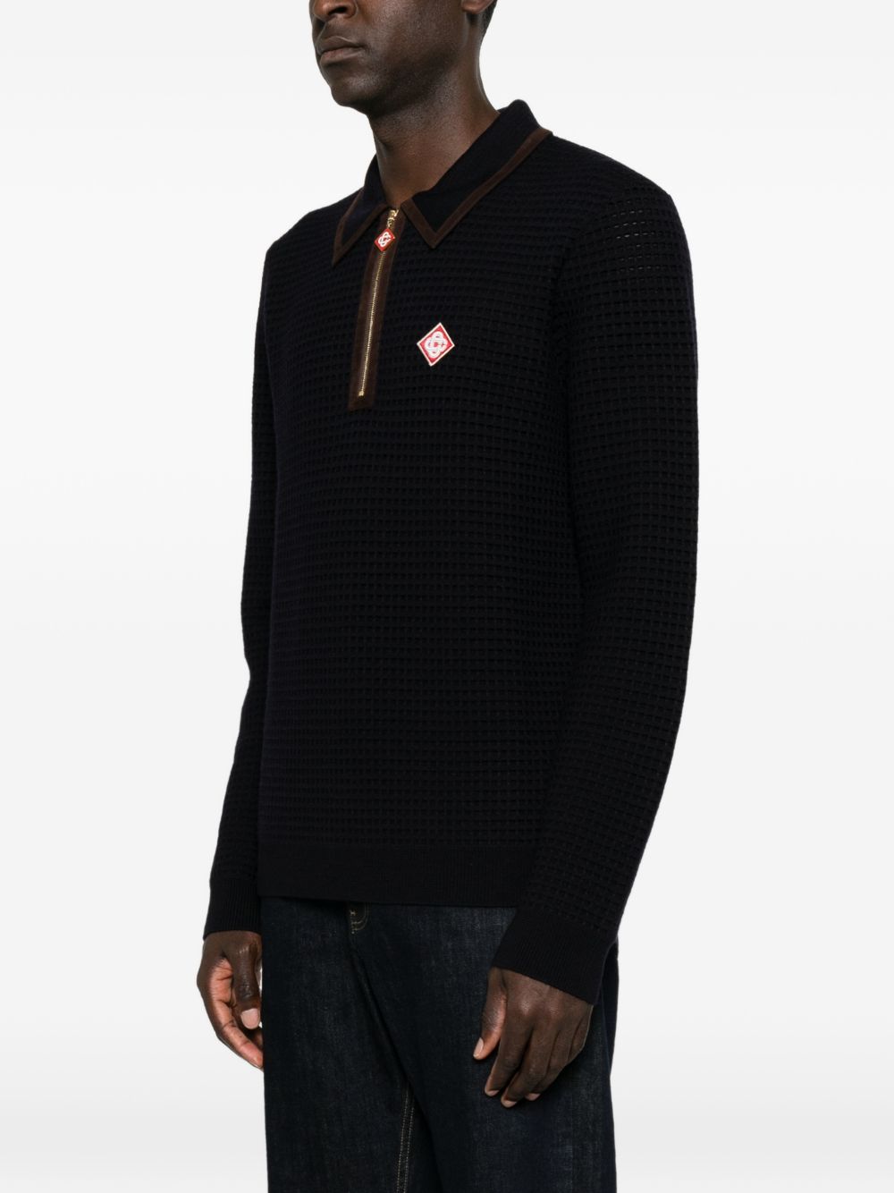 Casablanca M-AW26-KW polo Navy blu uomo
