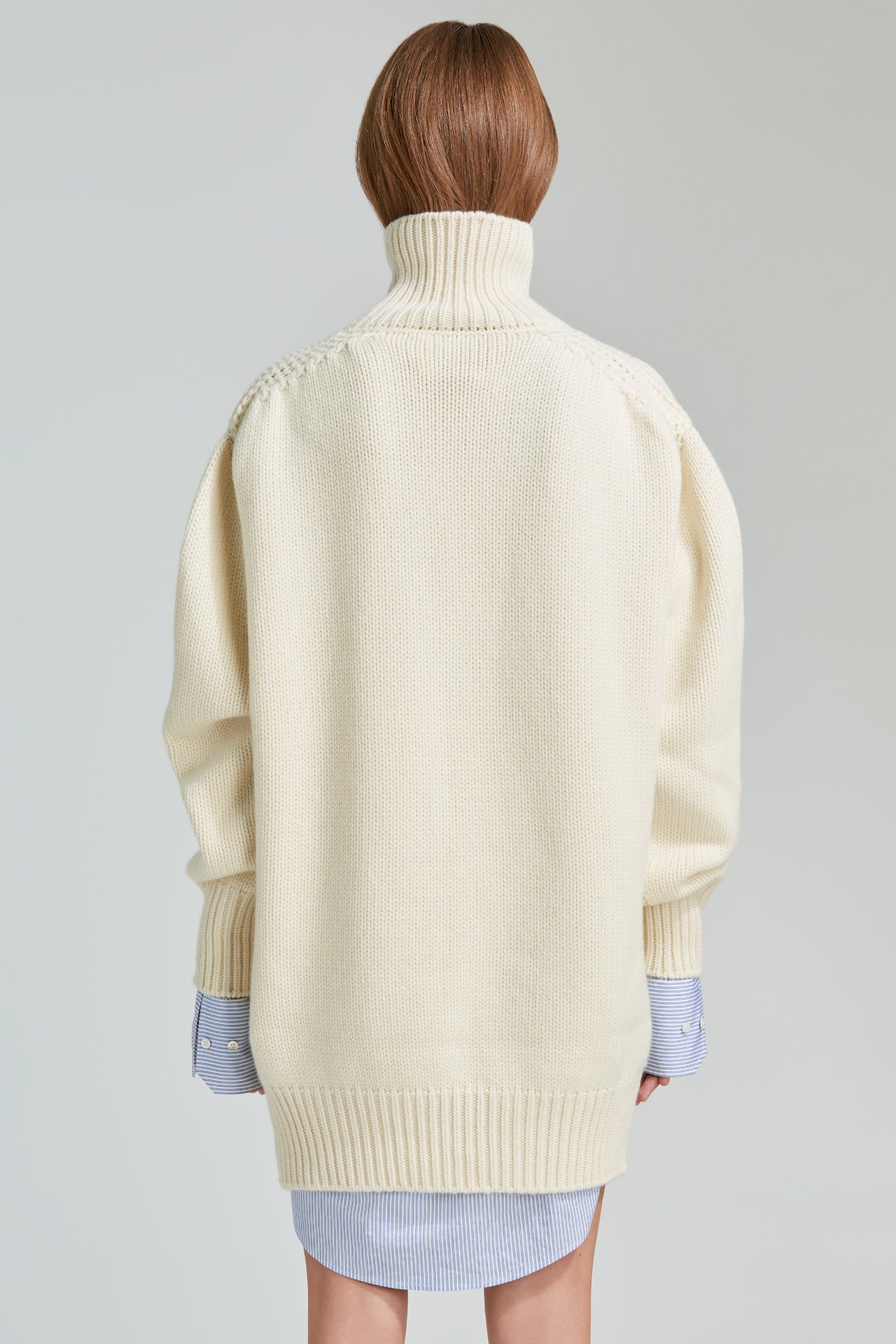 Sa Su Phi Giovanna abito collo alto panna cashmere 8 fili