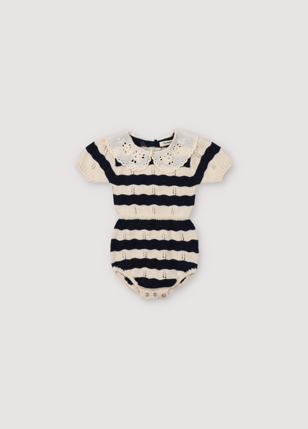 The New Society Marina pagliaccetto neonato blu navy cotone 6 mesi