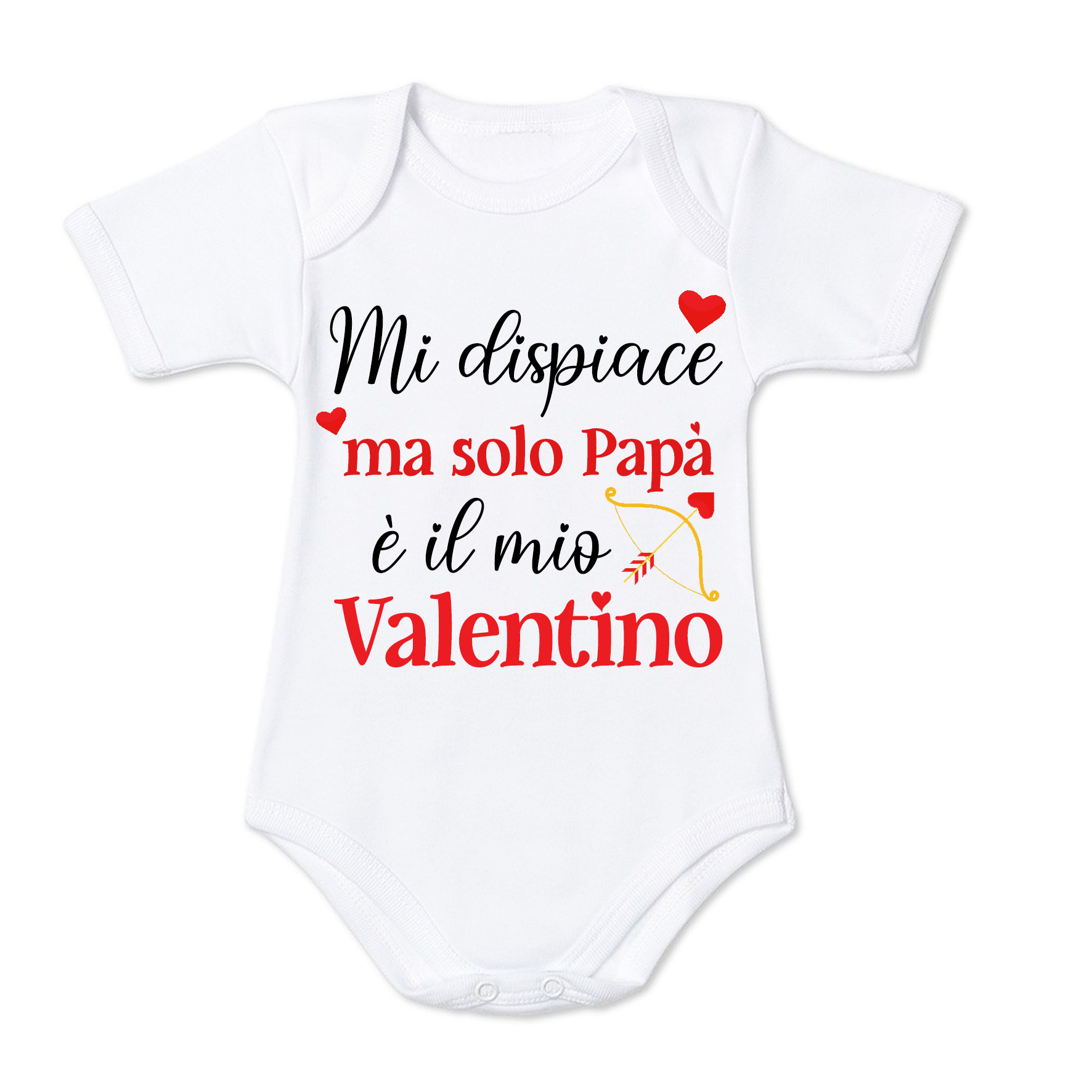 Mr. Gadgets body neonato Solo papà è il mio valentino cotone
