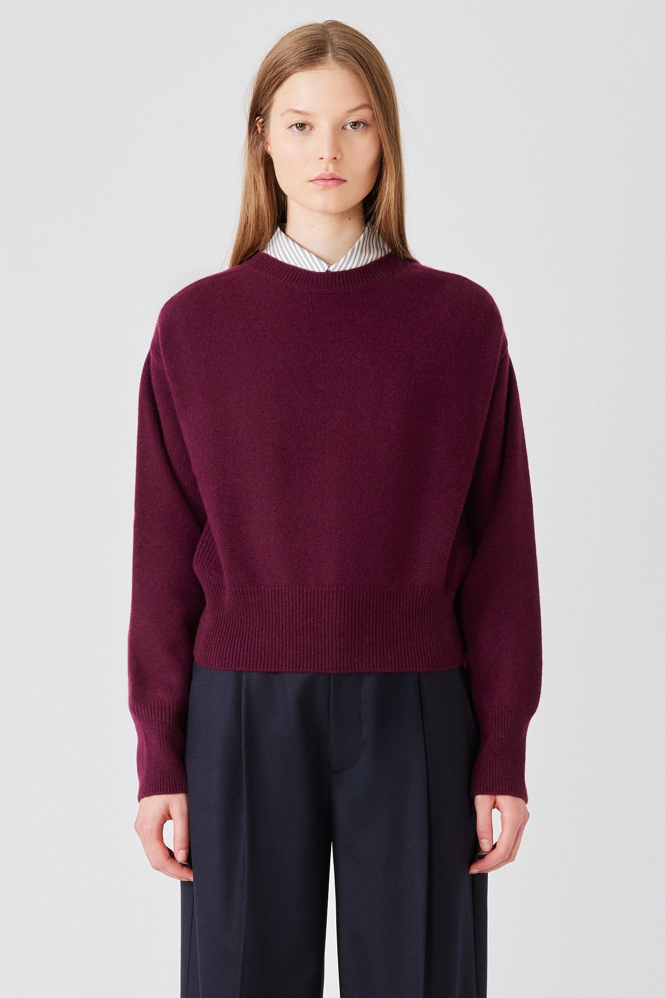 Sa Su Phi Lea maglione girocollo cashmere bordeaux