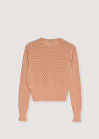 The New Society Lirio cardigan donna pesca nougat cotone