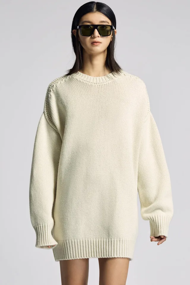 Sa Su Phi Giorgia abito cashmere panna collo rotondo