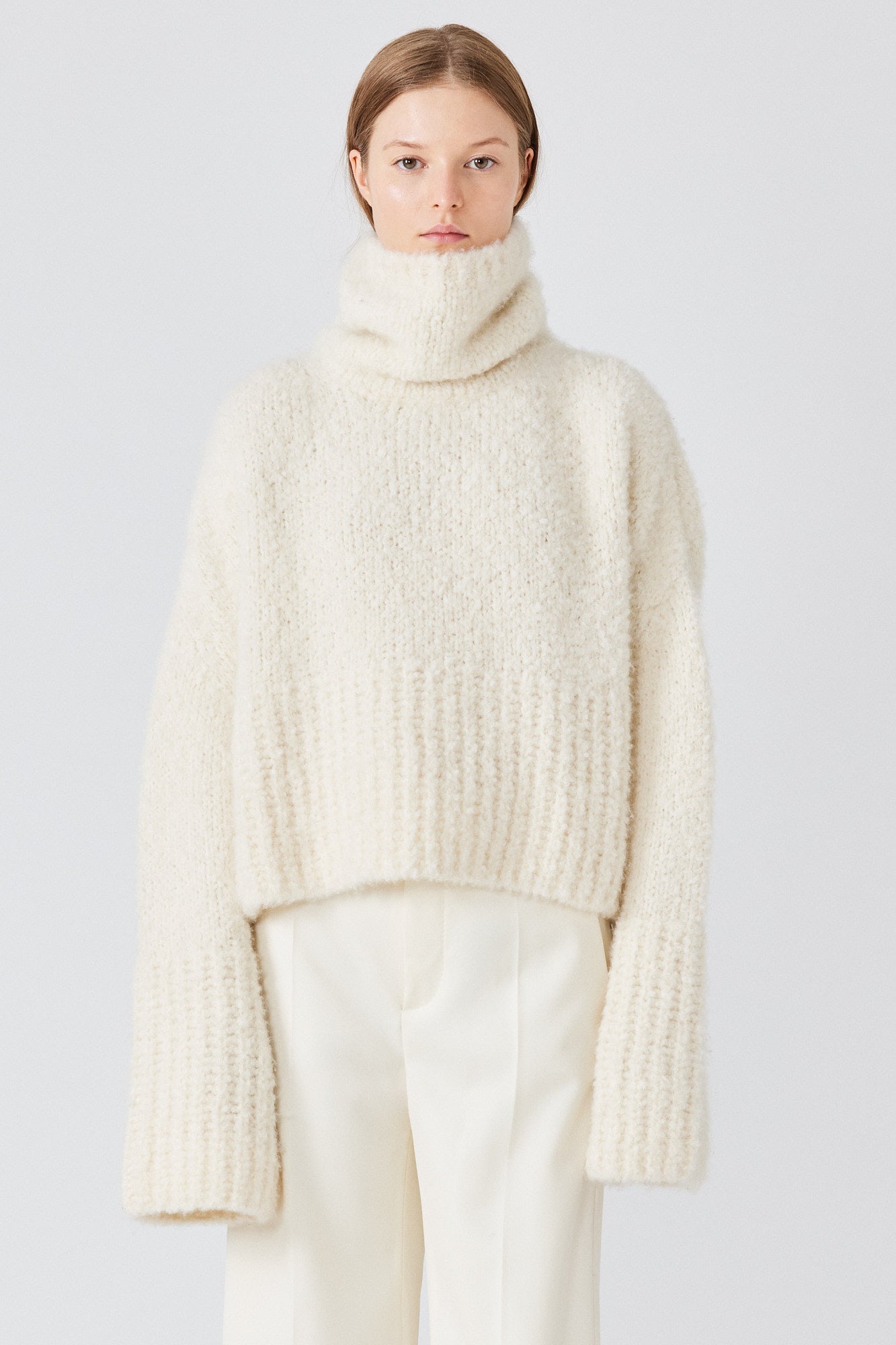 Sa Su Phi Teddy maglione collo alto avorio