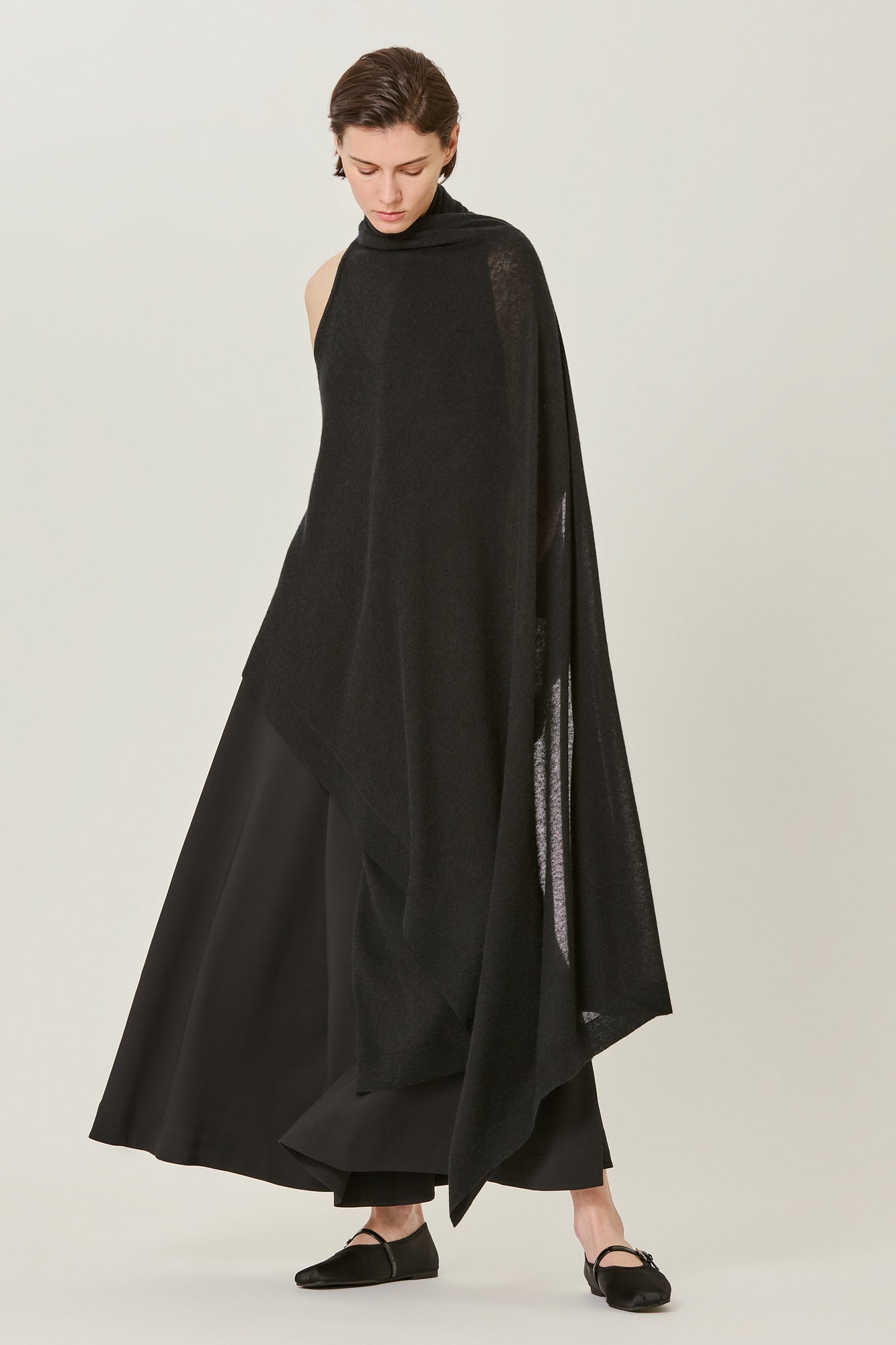 Sa Su Phi Poncho Cardigan Lungo Cashmere Nero Taglia Unica