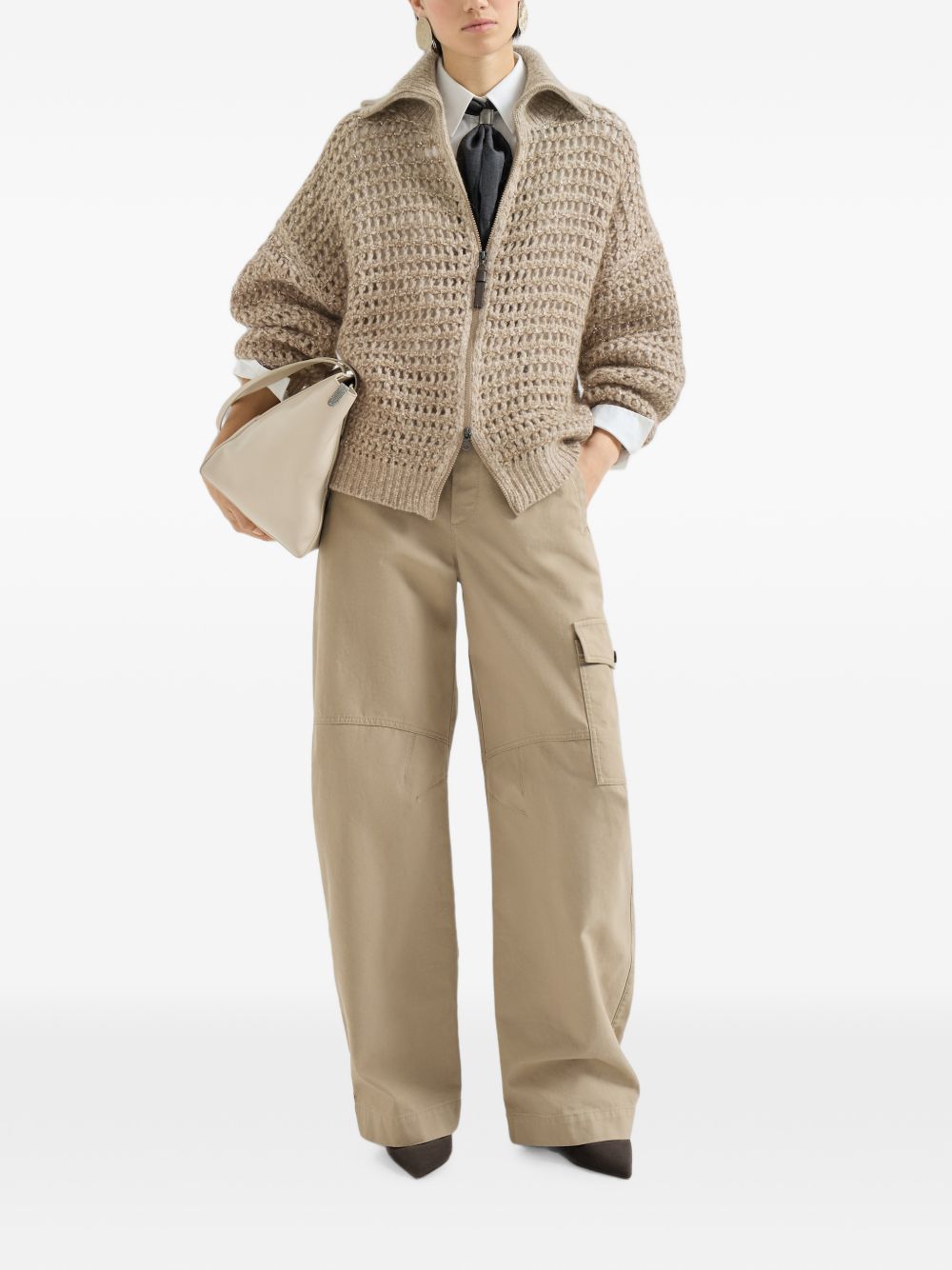 Brunello Cucinelli MGO378806 cardigan beige donna XS-M