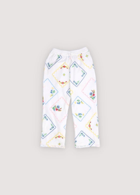 The New Society Jacinthe pantaloni baby cotone ricamo 6 anni