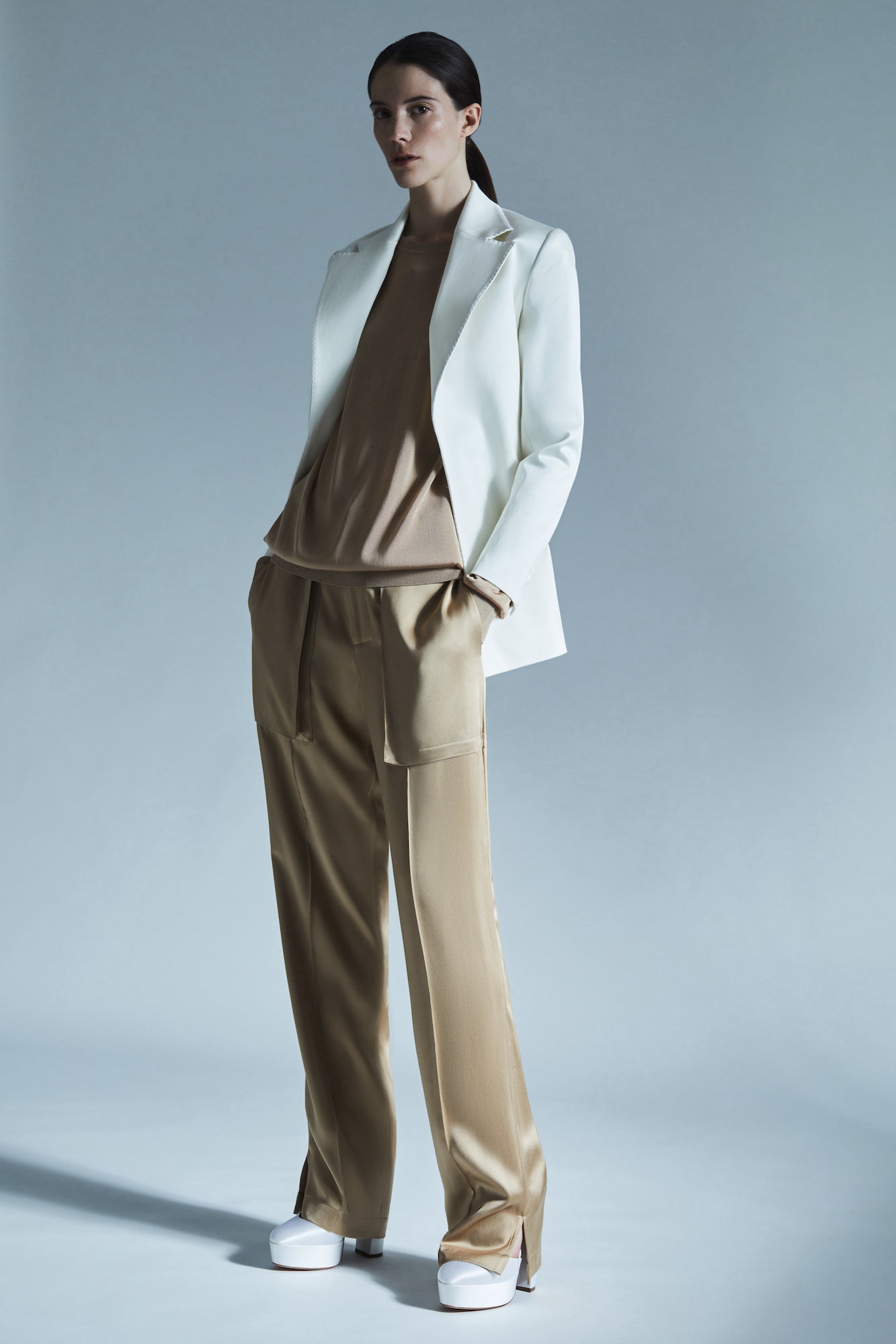Sa Su Phi Bea Blazer Avorio in Seta Cotone Donna