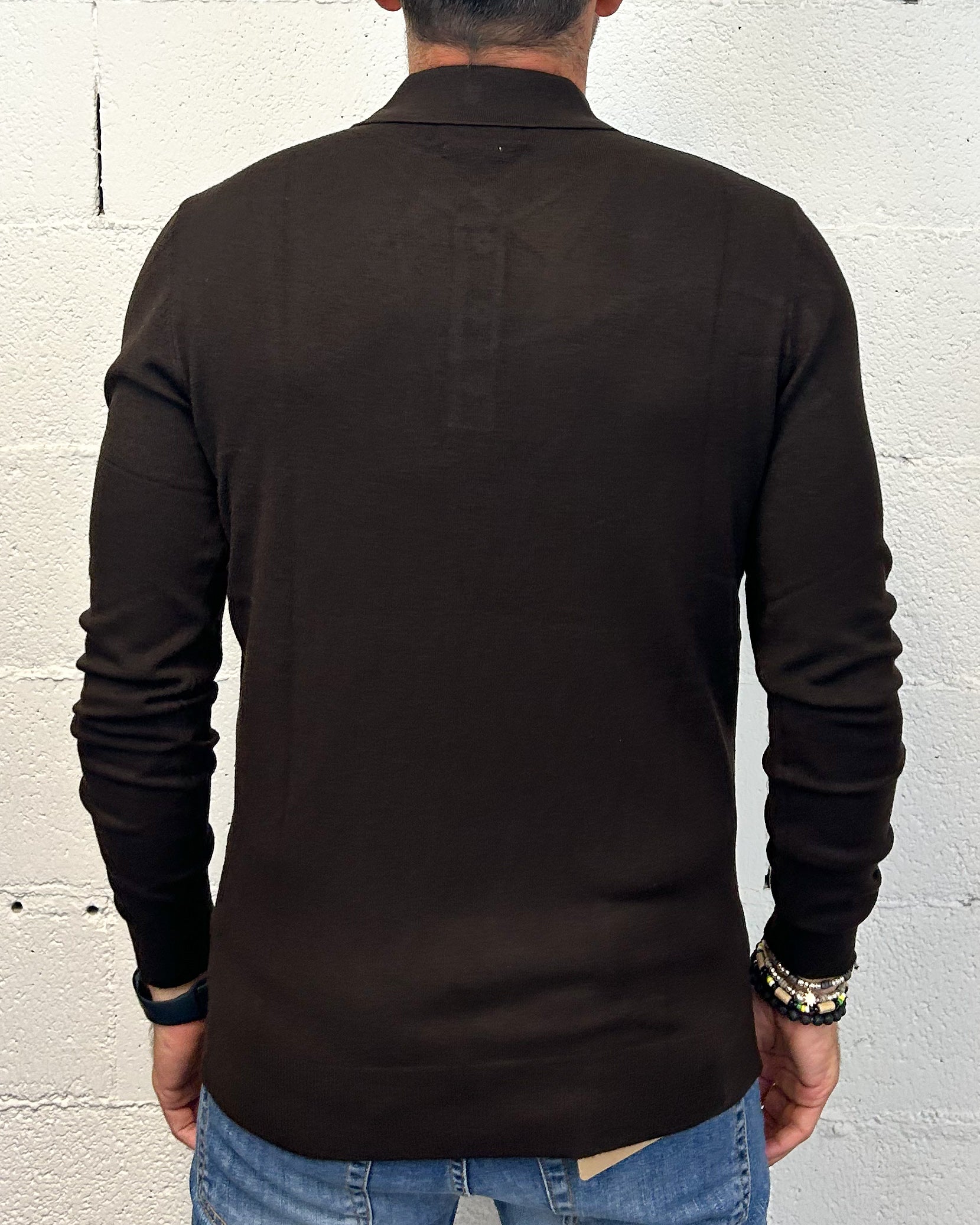 ONLYONE GIANNI LUPO Comfort Coffee Polo Manica Lunga