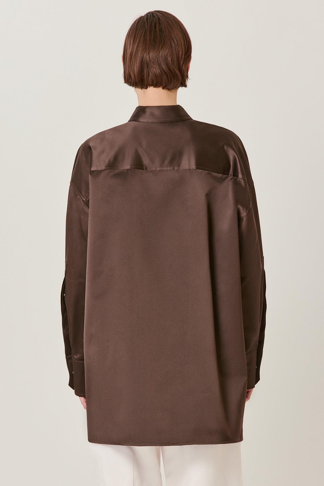 Sa Su Phi Valentina camicia seta duchesse marrone