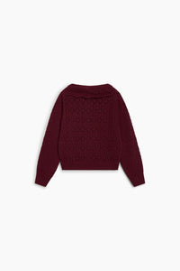 The New Society Luma Cardigan cardigan bordeaux cashmere