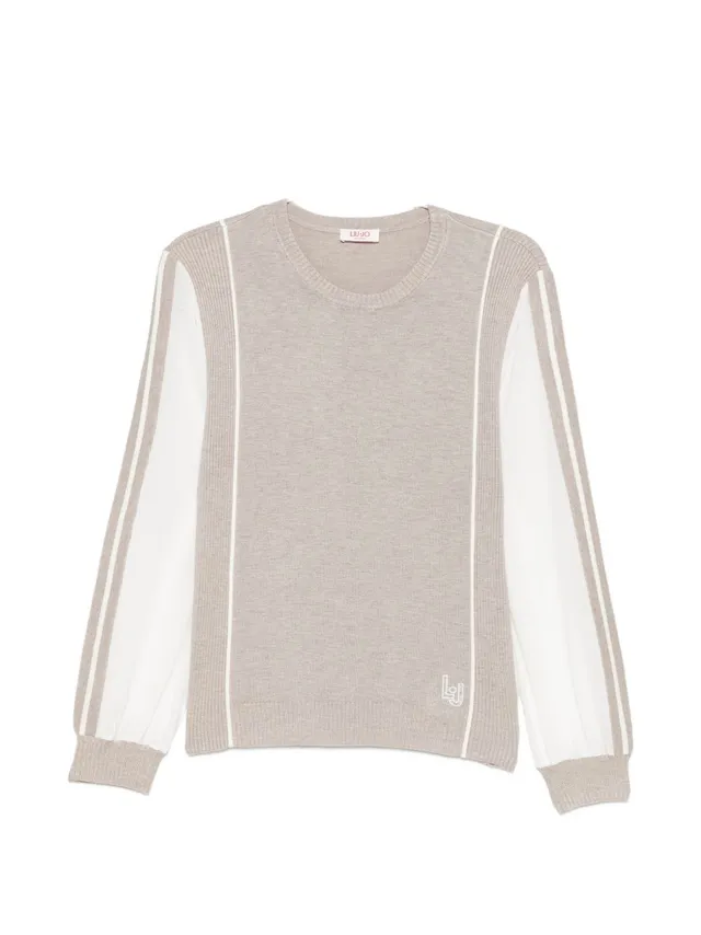 Liu Jo Sport TF6161MS49I maglia bulldog melange scollo girocollo