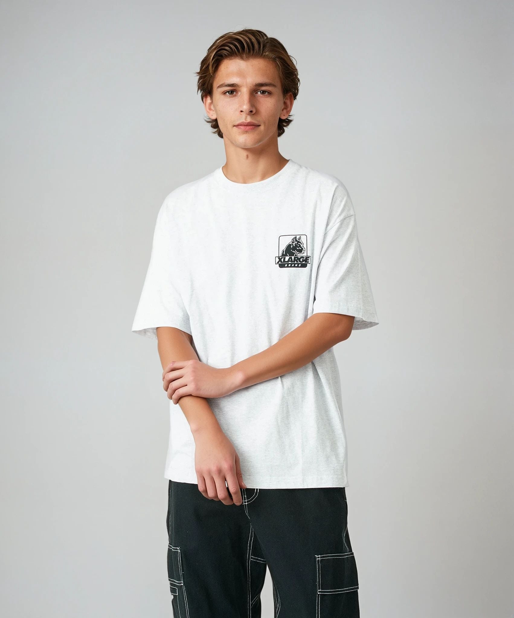 X-Large Pitbull t-shirt bianca cotone
