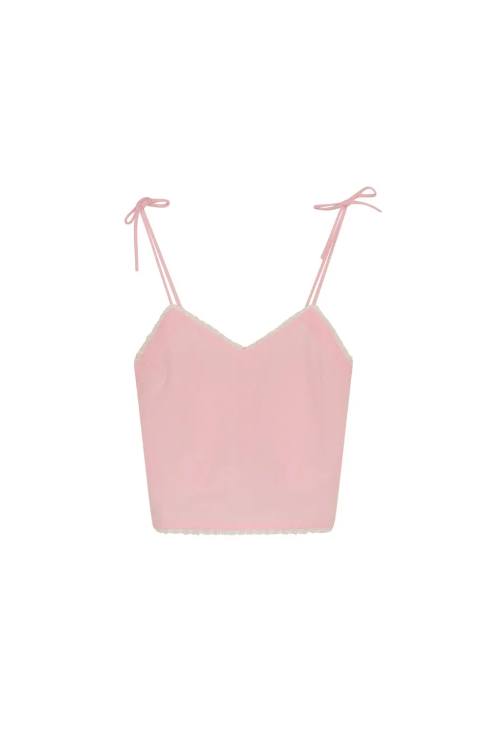 THE NEW SOCIETY Amaryllis Fairy Tale top lino con pizzo