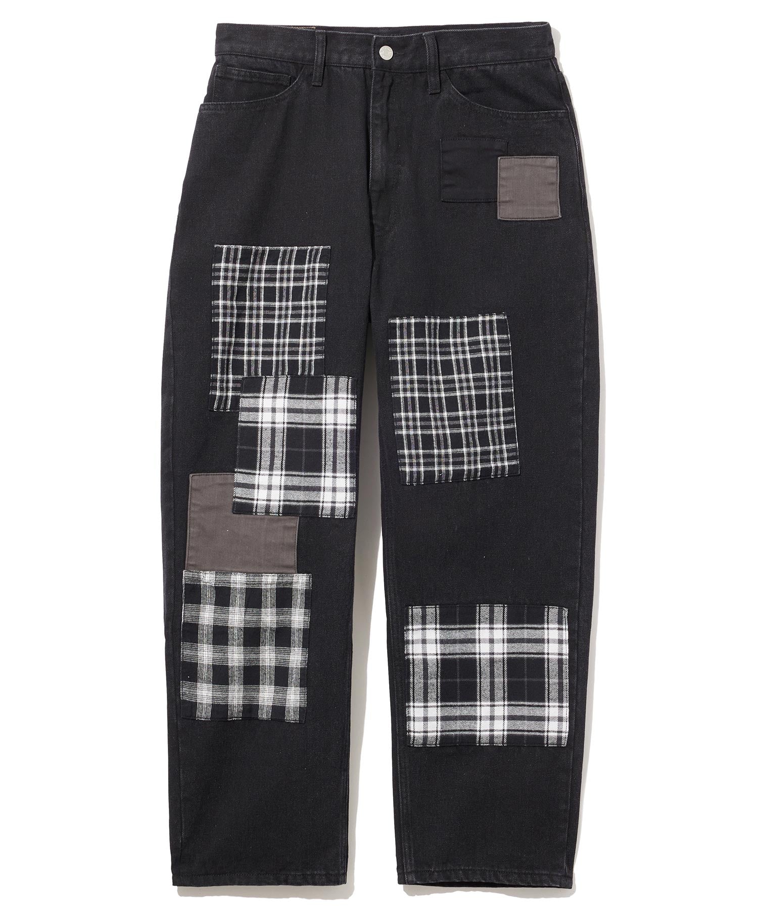 X-Large 5Pocket Patchwork Pantaloni Neri 32 Cotone