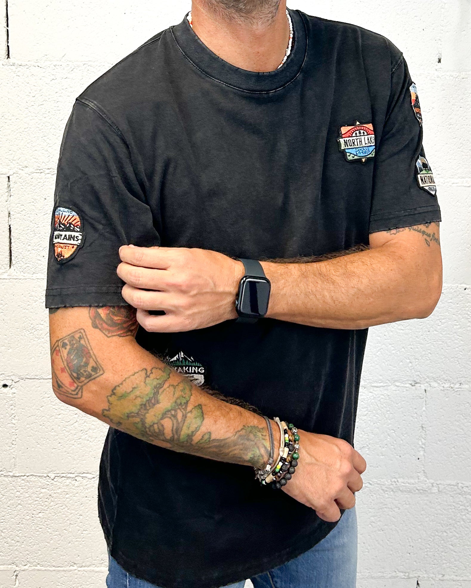 Gianni Lupo Patch Black t-shirt nera regolare