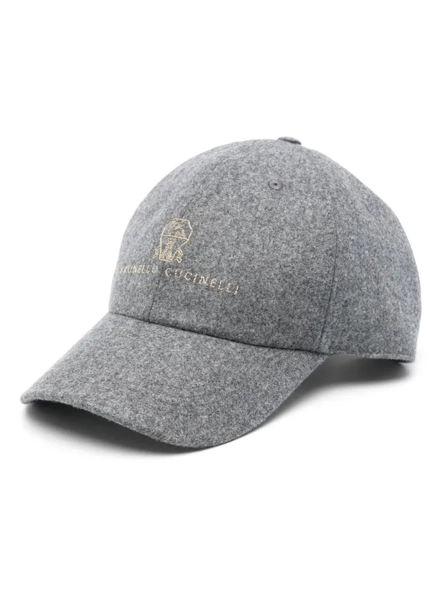 Brunello Cucinelli M038P9850 cappello grigio medio uomo