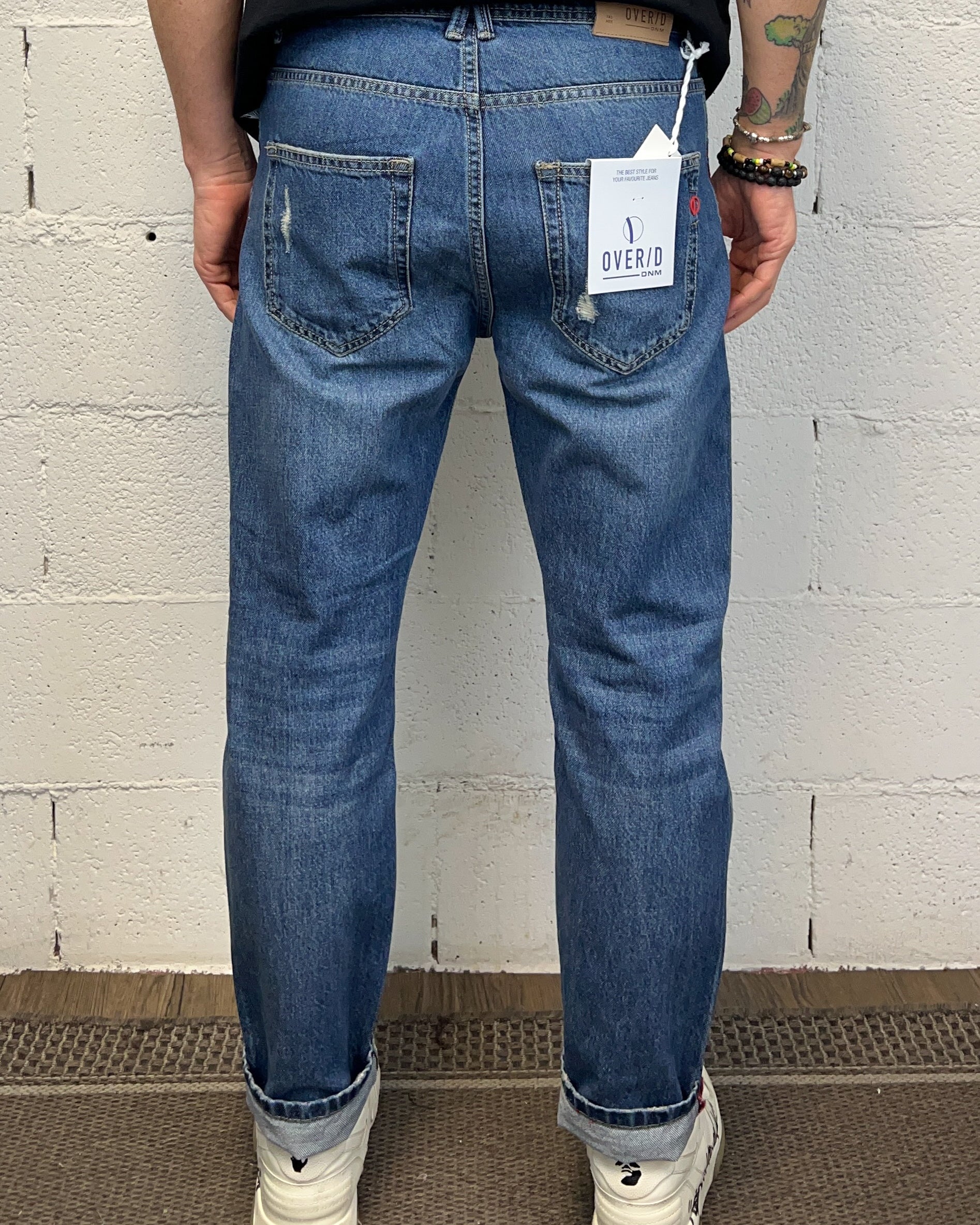 OVER-D Jimmy jeans carrot destroyed uomo