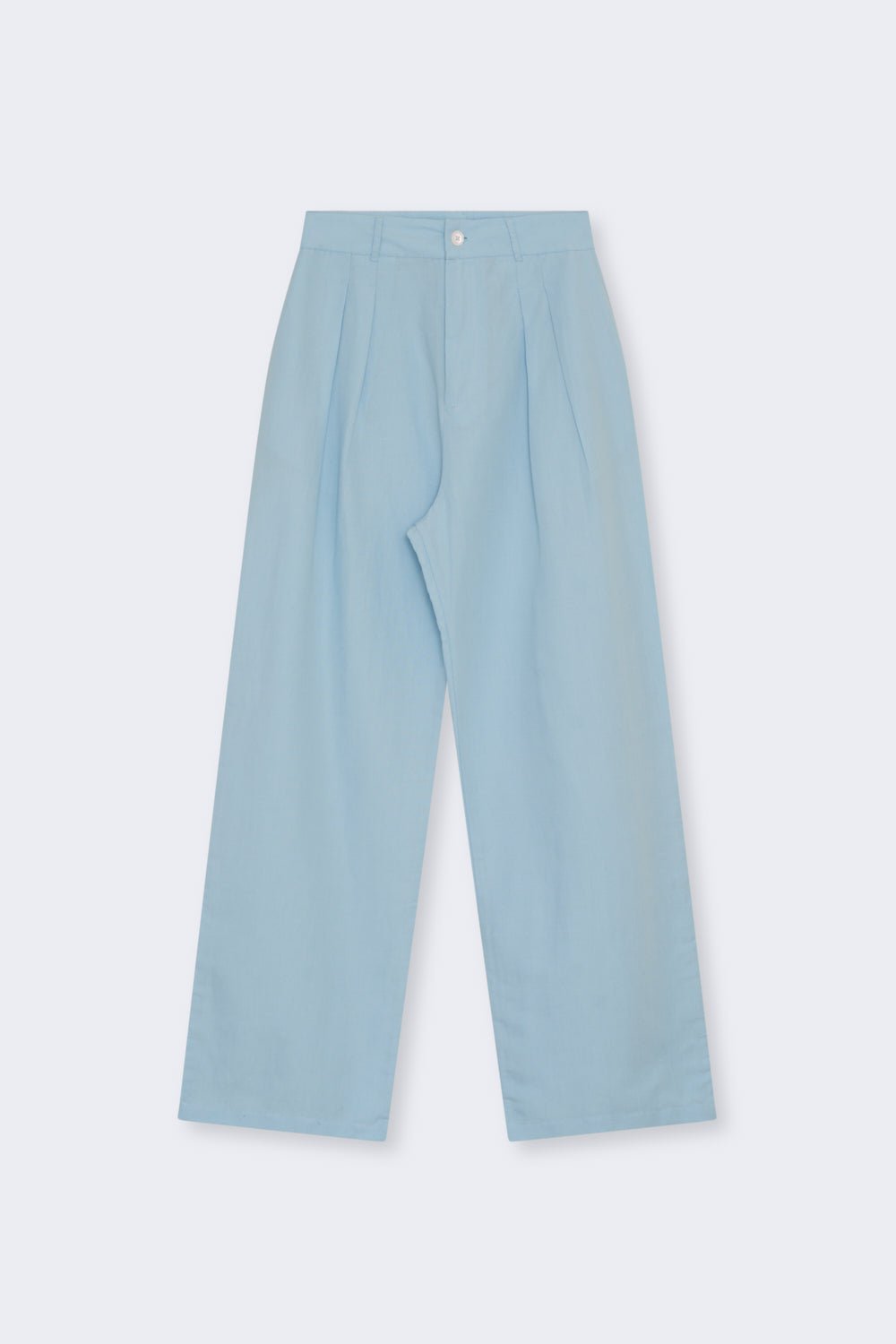 The New Society Amaryllis pantaloni donna lino Soft Sky