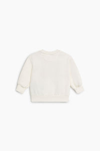 The New Society Smiley felpa neonato cotone bianco