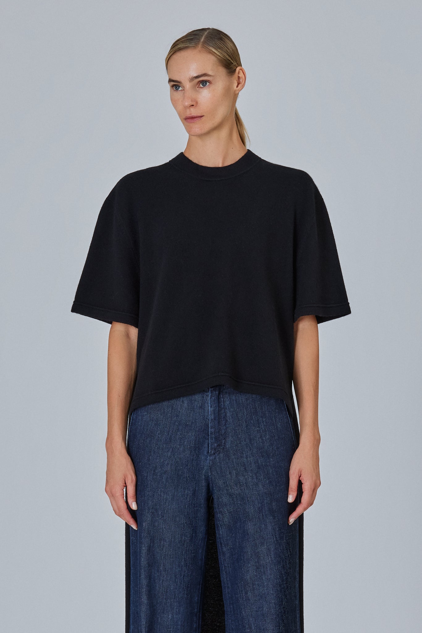 Sa Su Phi Tail T-shirt cropped cashmere con coda