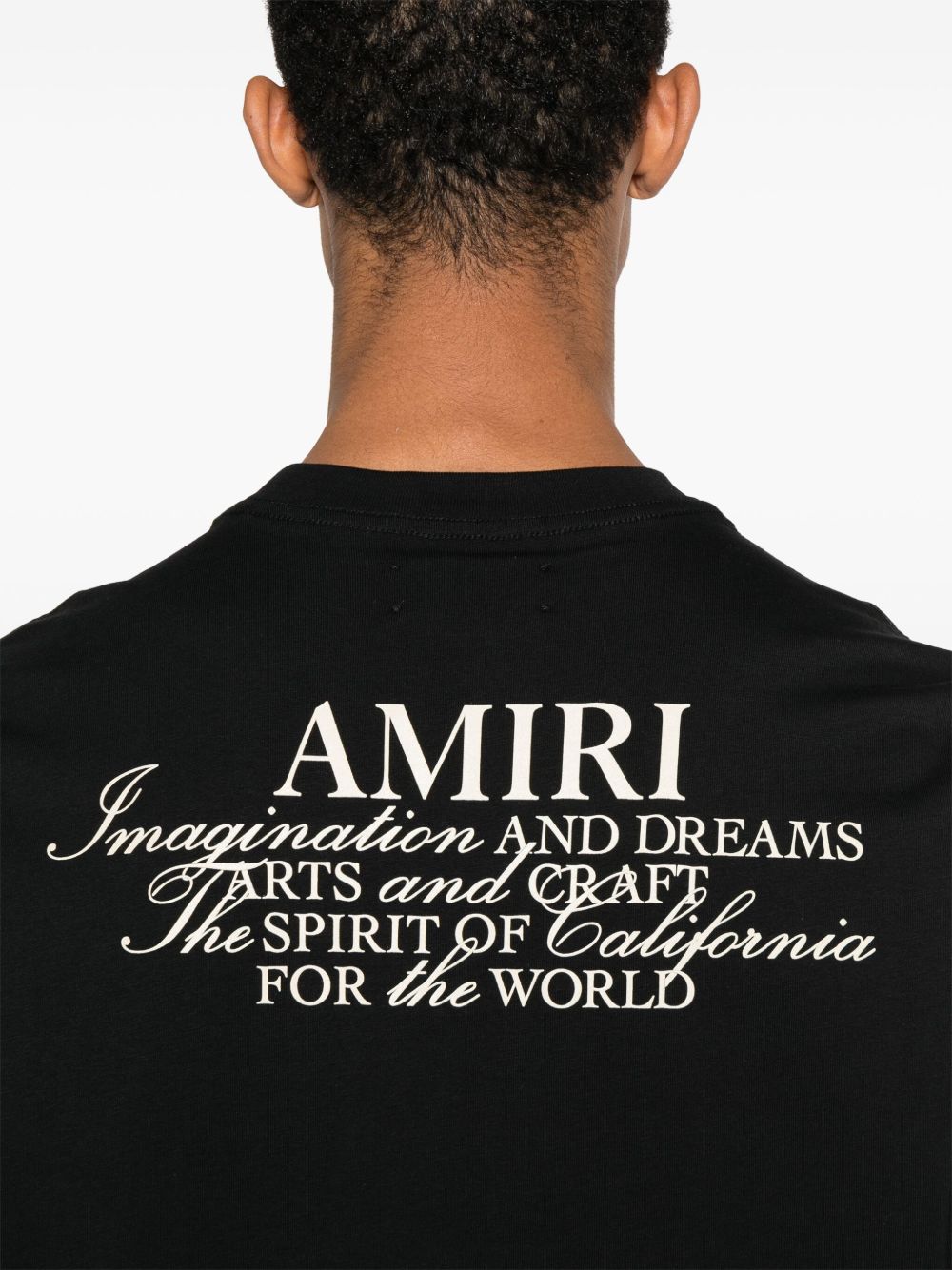 Amiri AMJYTE1198 t-shirt nera logo uomo cotone