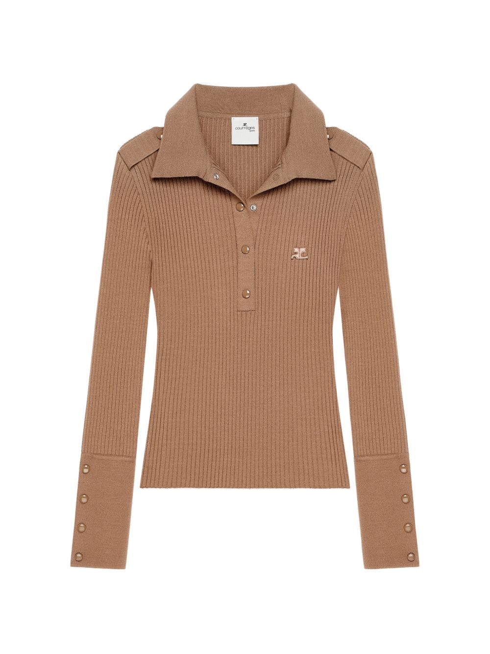 Courreges 326MPO072FI0001 maglia donna bronzer