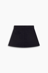 The New Society TNS Denim gonna mini borchie cotone nero