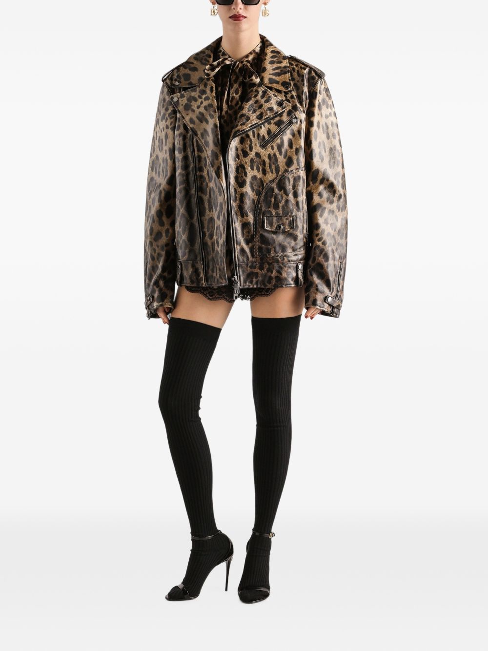 Dolce & Gabbana F5T27T camicia leopardata donna