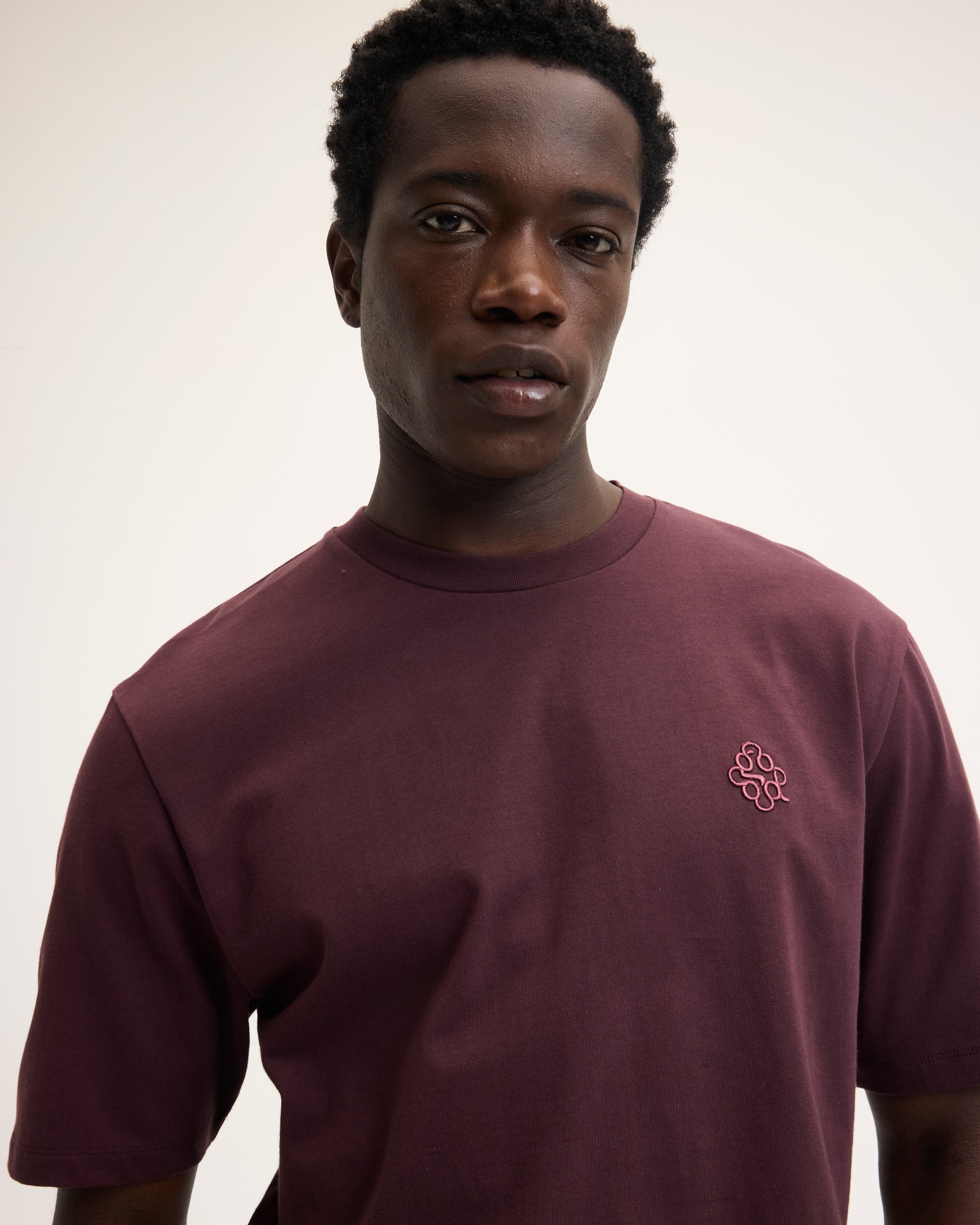 GOODPEOPLE Tommy Signature t-shirt cotone bordeaux