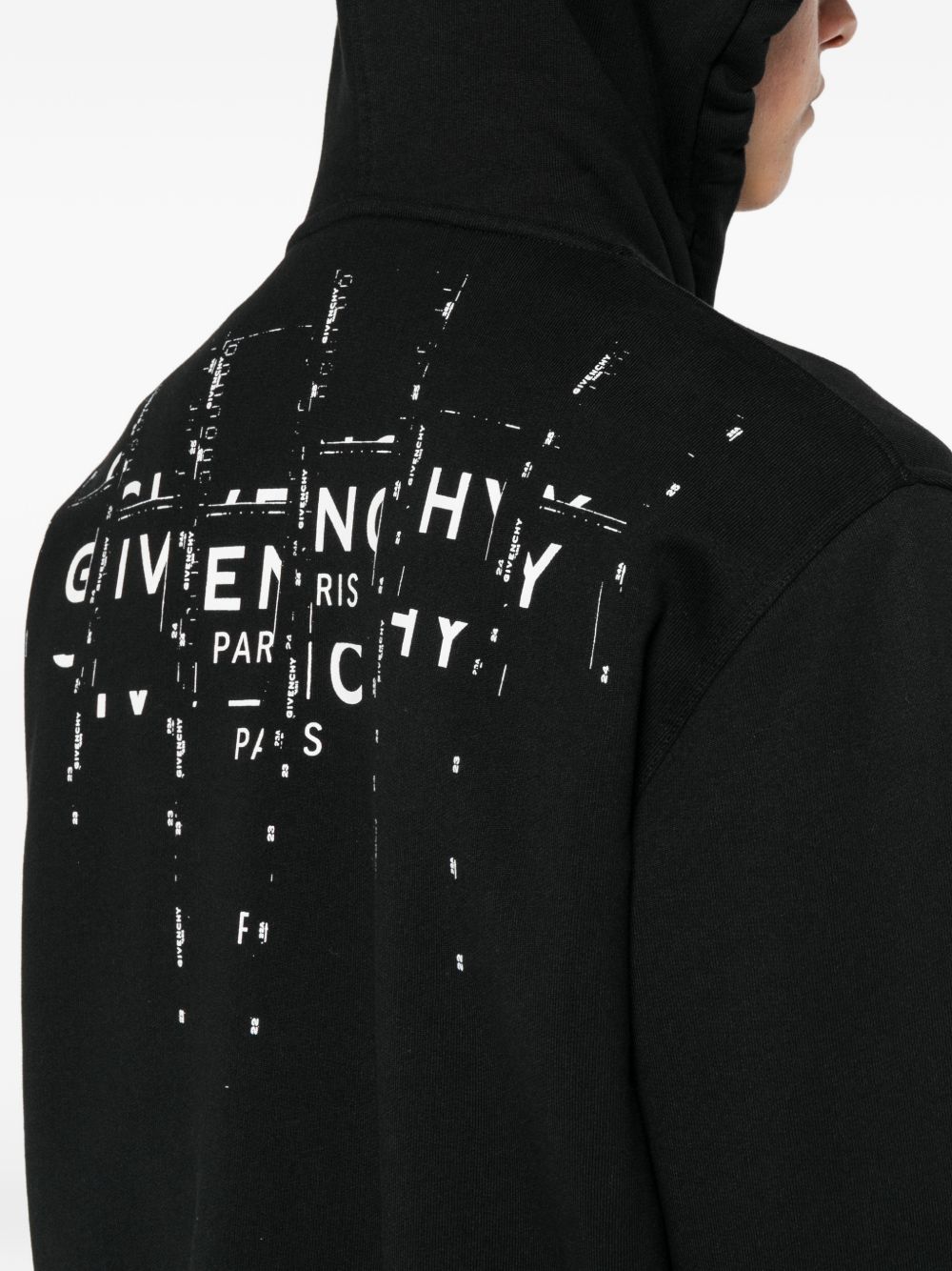 Givenchy BMJ0NJ3YU felpa nera in cotone da uomo